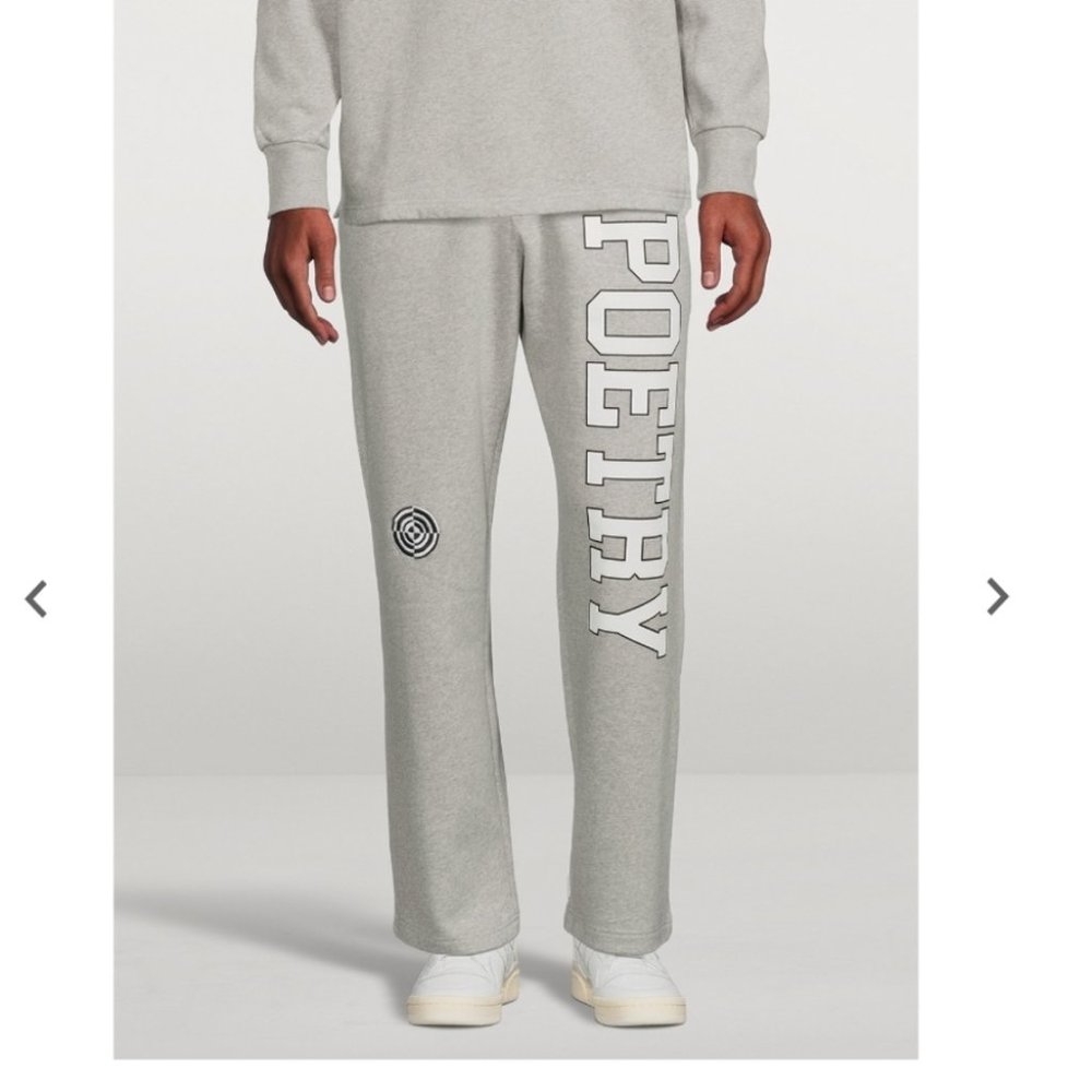 RECEPTION | Kitchen brushed fleece sweatpants Poetry gray wide leg sz M